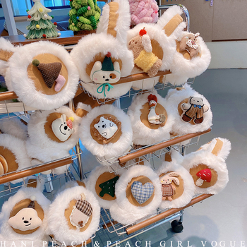 Unisex bērnu pūkaini ausu aizsargi ziemai, pret vēju