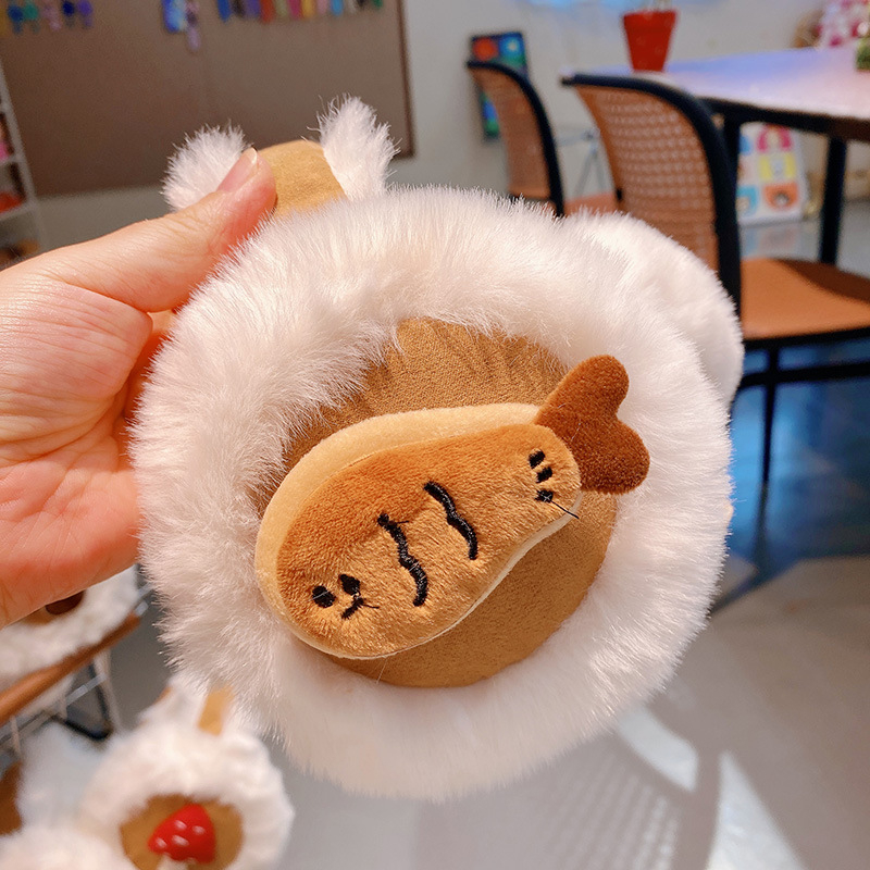 Unisex bērnu pūkaini ausu aizsargi ziemai, pret vēju