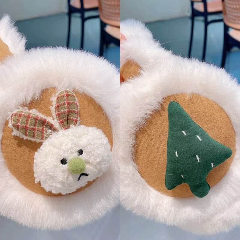 Unisex bērnu pūkaini ausu aizsargi ziemai, pret vēju