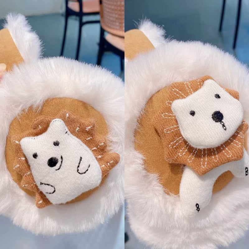 Unisex bērnu pūkaini ausu aizsargi ziemai, pret vēju