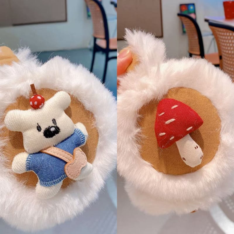 Unisex bērnu pūkaini ausu aizsargi ziemai, pret vēju