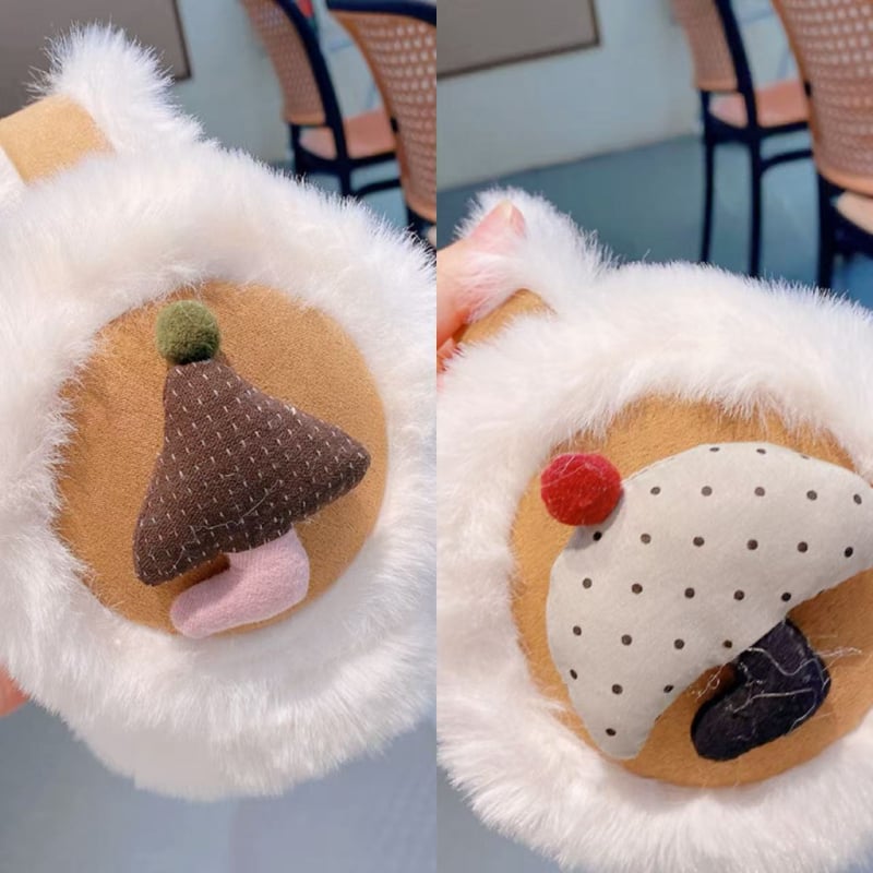 Unisex bērnu pūkaini ausu aizsargi ziemai, pret vēju