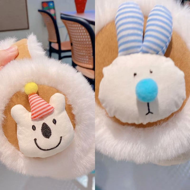 Unisex bērnu pūkaini ausu aizsargi ziemai, pret vēju