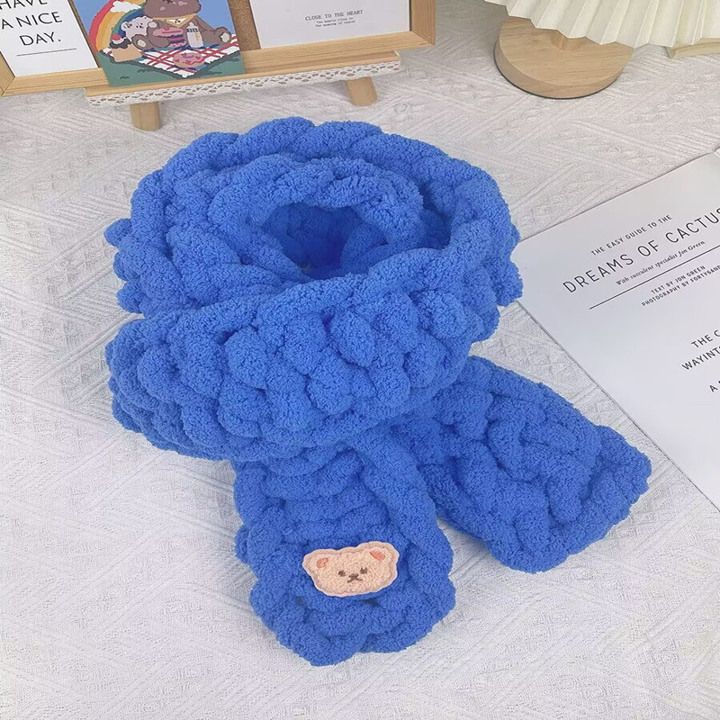 Prsteni šal od cat-tail super debela pređa, oblik snopa, ručno pleteno DIY