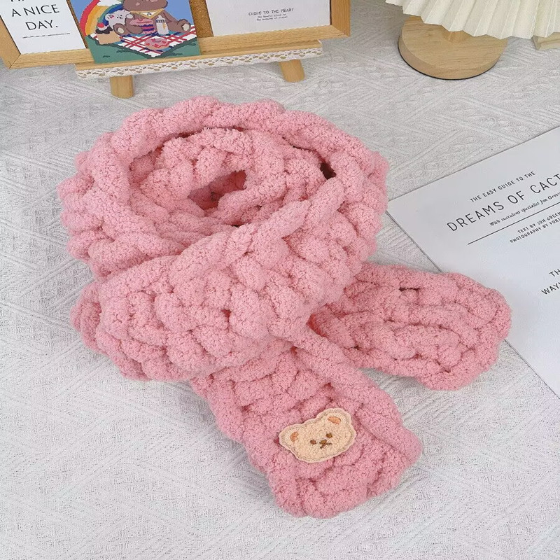 Prsteni šal od cat-tail super debela pređa, oblik snopa, ručno pleteno DIY