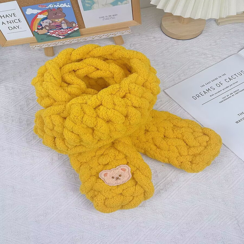 Prsteni šal od cat-tail super debela pređa, oblik snopa, ručno pleteno DIY