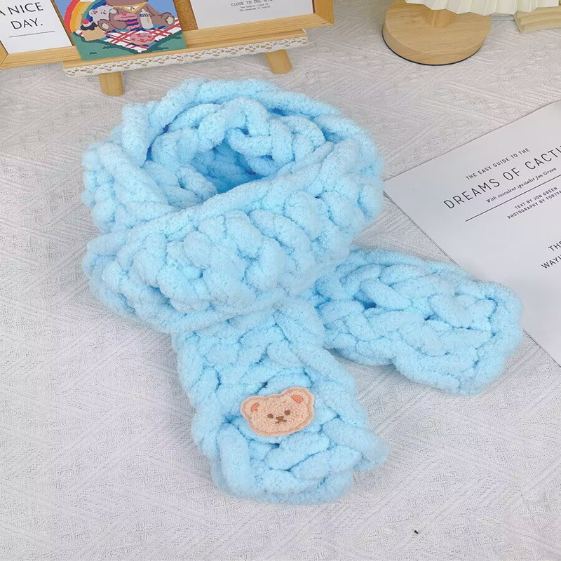 Prsteni šal od cat-tail super debela pređa, oblik snopa, ručno pleteno DIY