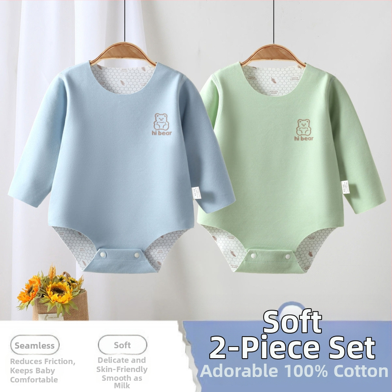 Unisex romper kūdikiams iš Corduroy su 96% triušio plaušų, ilgomis rankovėmis, pavasaris