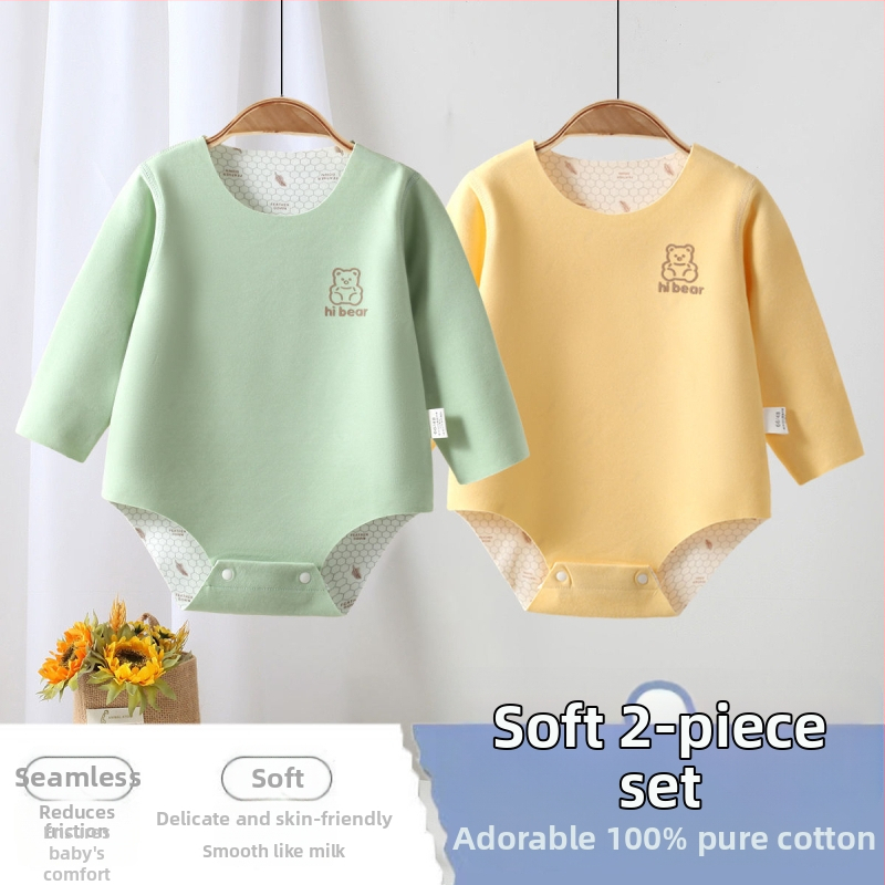 Unisex romper kūdikiams iš Corduroy su 96% triušio plaušų, ilgomis rankovėmis, pavasaris