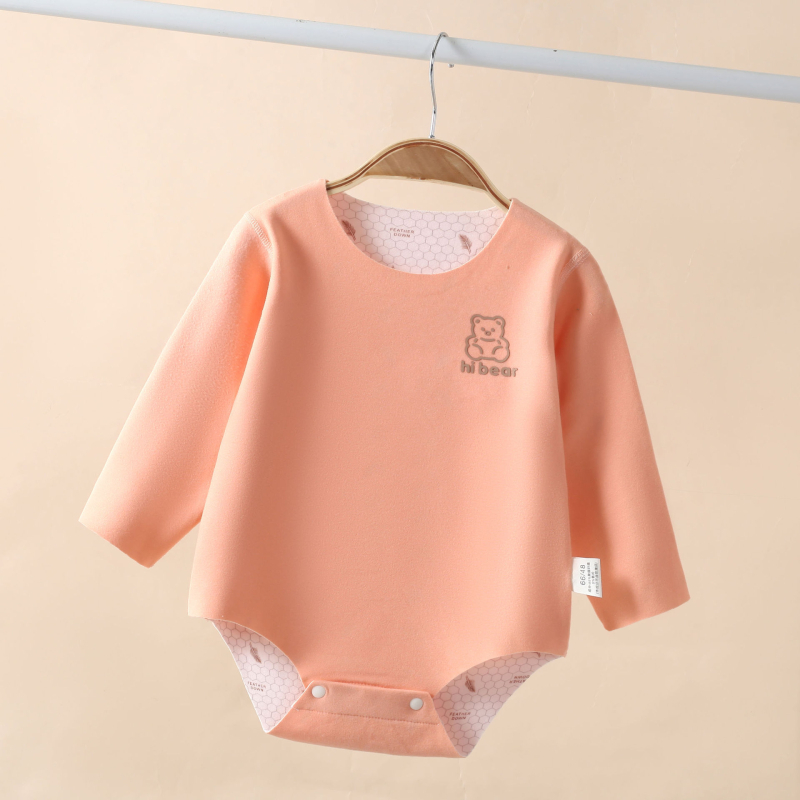 Unisex romper kūdikiams iš Corduroy su 96% triušio plaušų, ilgomis rankovėmis, pavasaris