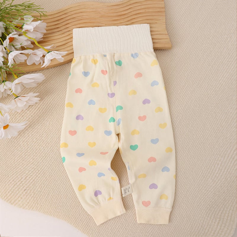 Kūdikių aukšto juosmens kelnytės pilvo apsaugai, 100% medvilnė, švelniai šveičiama medžiaga, unisex, ruduo–žiema, amžiaus grupė 1–3 metų