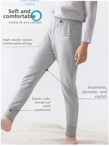 Ilgos vaikų medvilnės fliso kelnės rudenį–žiemos sezonui, su vidutiniu liemeniu, su atvira kirkšnies zona, japoniško stiliaus, 3–8 metų vaikams