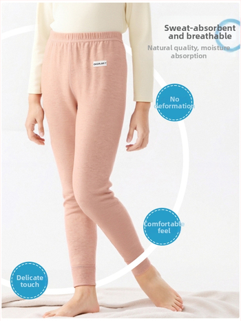 Ilgos vaikų medvilnės fliso kelnės rudenį–žiemos sezonui, su vidutiniu liemeniu, su atvira kirkšnies zona, japoniško stiliaus, 3–8 metų vaikams