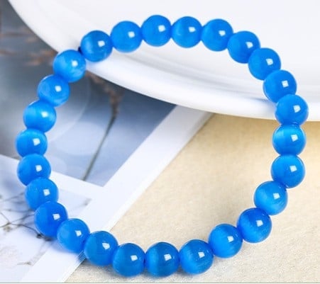 Katės akies akmens apyrankė | Poliruotas paviršius, geometrinis dizainas, moterims, universalus