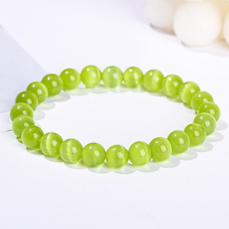 Katės akies akmens apyrankė | Poliruotas paviršius, geometrinis dizainas, moterims, universalus