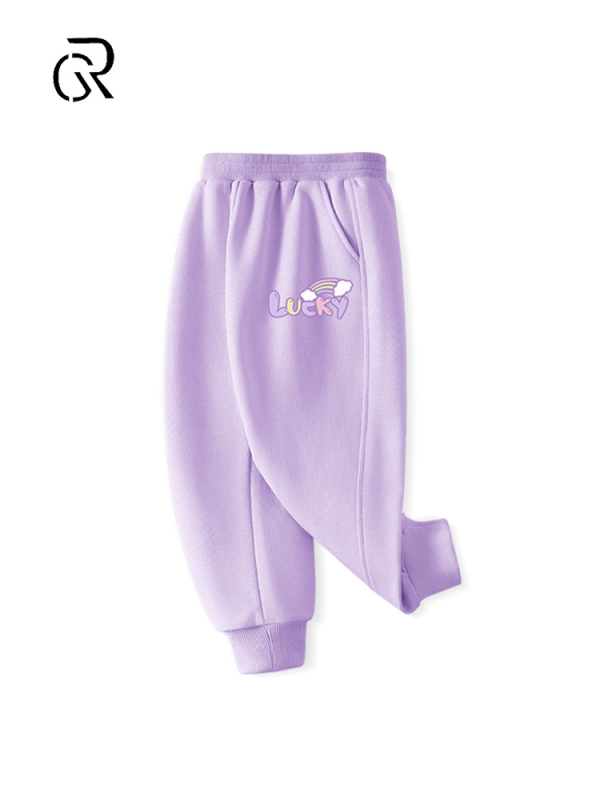 Mergaitėms plonos sportinės kelnės, universalus stilius, su elastine juosta liemens, vienos spalvos (Pagrindinė medžiaga: medvilnė; Audinio sudėtis: 80% medvilnė, 20% poliesteris; Juosmuo: vidutinio aukščio su elastine; Raštas: vienos spalvos; Audinio švel