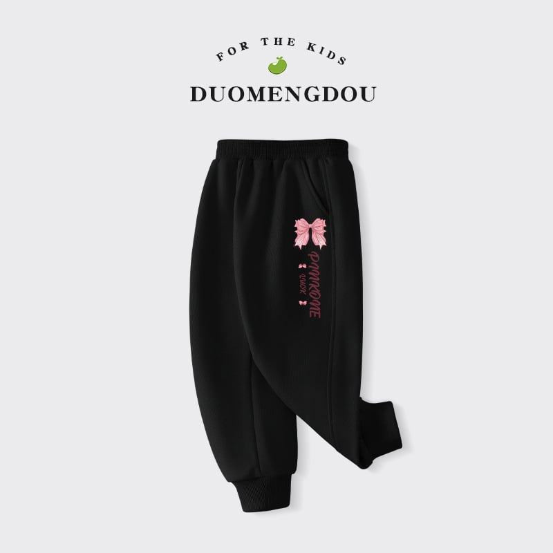 Mergaitėms plonos sportinės kelnės, universalus stilius, su elastine juosta liemens, vienos spalvos (Pagrindinė medžiaga: medvilnė; Audinio sudėtis: 80% medvilnė, 20% poliesteris; Juosmuo: vidutinio aukščio su elastine; Raštas: vienos spalvos; Audinio švel