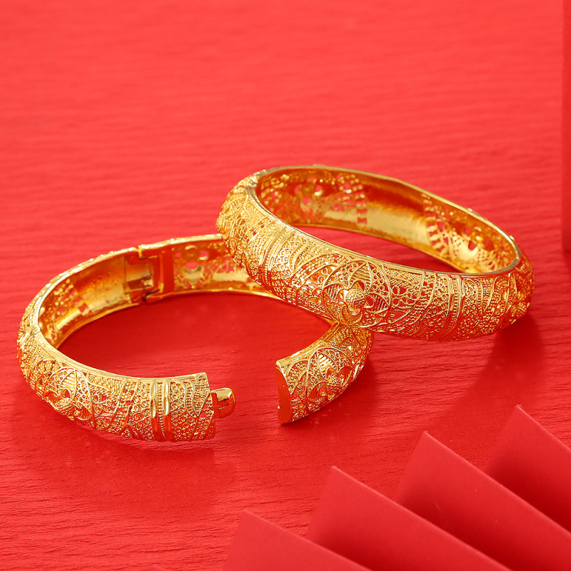 Auksu dengta apyrankė su užsegimu, rūmų stiliaus, nišinis dizainas, Yiwu, vasara 2025