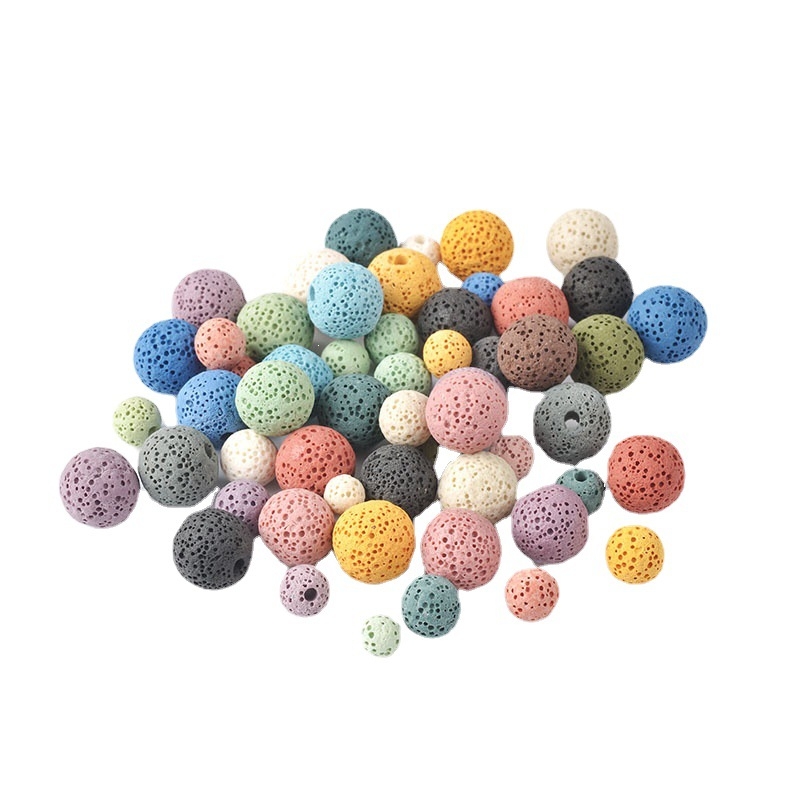 Aromatske perle od vulkanskog kamena, 6–20 mm, neporozne kuglice za difuzer, ručna izrada