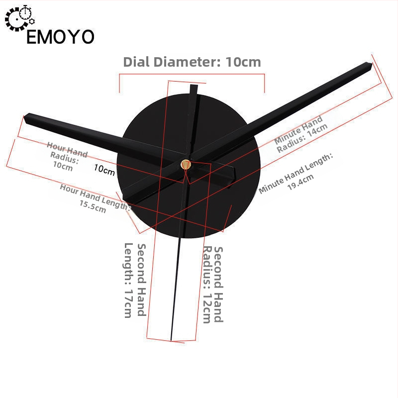 Kvarc falióra mozgás – csendes működés, EMOYO, száraz elemű működtetés, műanyag ház, műanyag számlap, modern egyszerű stílus