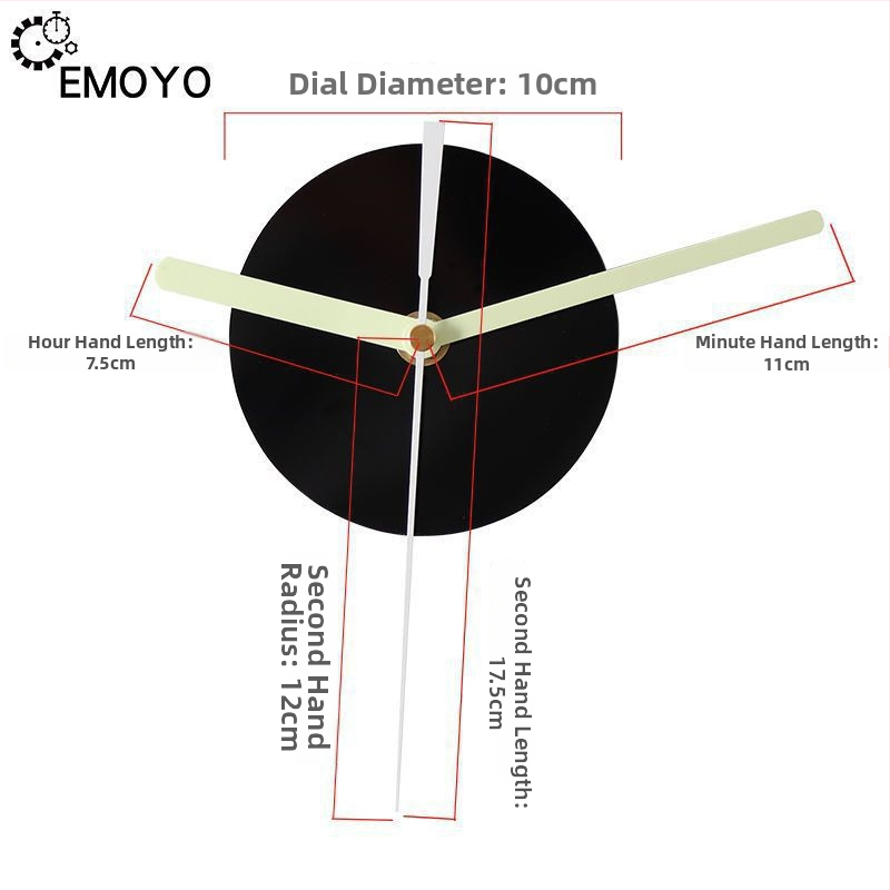 Kvarc falióra mozgás – csendes működés, EMOYO, száraz elemű működtetés, műanyag ház, műanyag számlap, modern egyszerű stílus