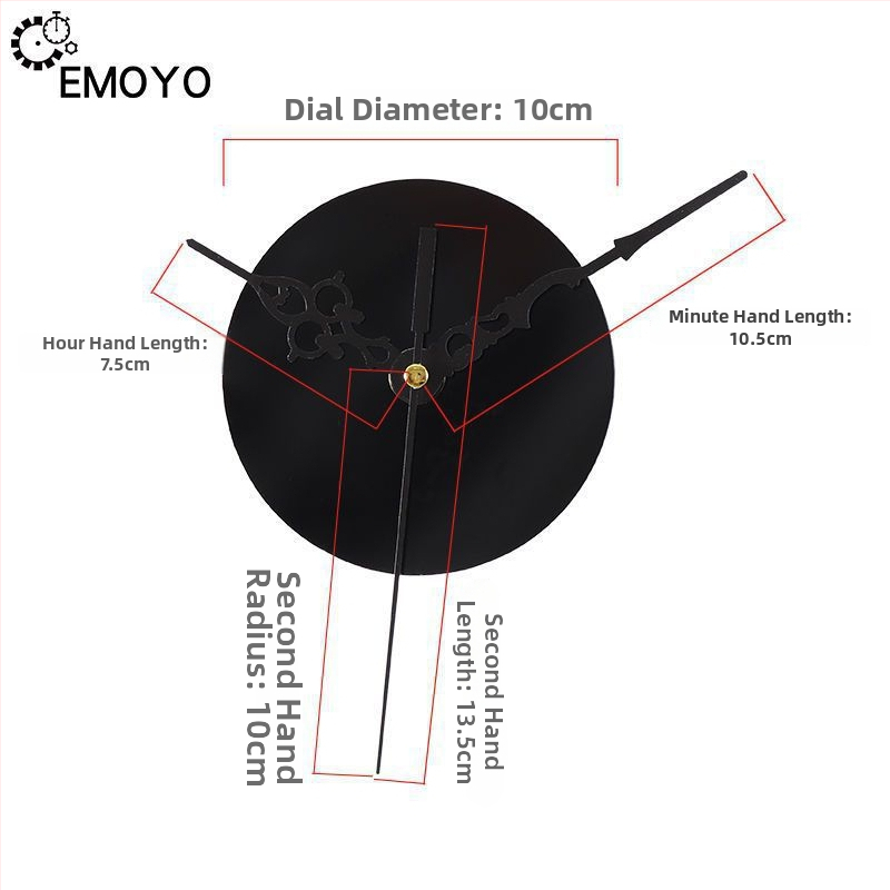 Kvarc falióra mozgás – csendes működés, EMOYO, száraz elemű működtetés, műanyag ház, műanyag számlap, modern egyszerű stílus