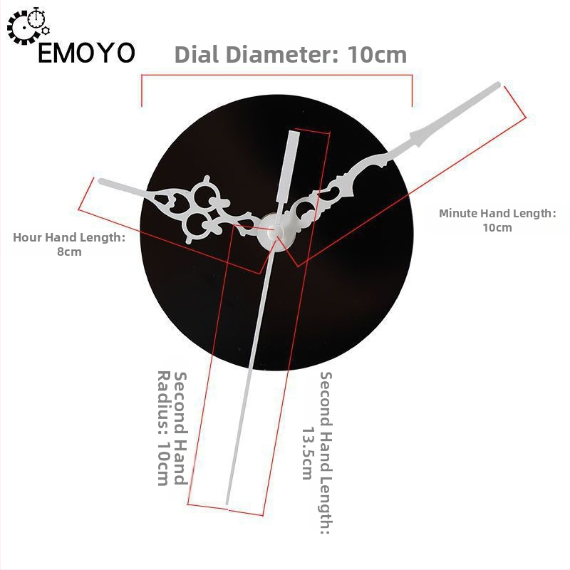 Kvarc falióra mozgás – csendes működés, EMOYO, száraz elemű működtetés, műanyag ház, műanyag számlap, modern egyszerű stílus
