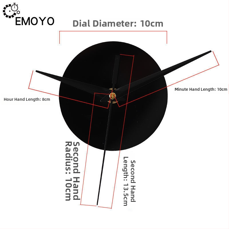 Kvarc falióra mozgás – csendes működés, EMOYO, száraz elemű működtetés, műanyag ház, műanyag számlap, modern egyszerű stílus