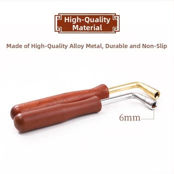 Guzheng reguliavimo raktas – kietas medis ir metalas; modelis: Guzheng tuning wrench; skirtas Guzheng ir etninių styginių instrumentų priedai; pakuotė: dėžutė