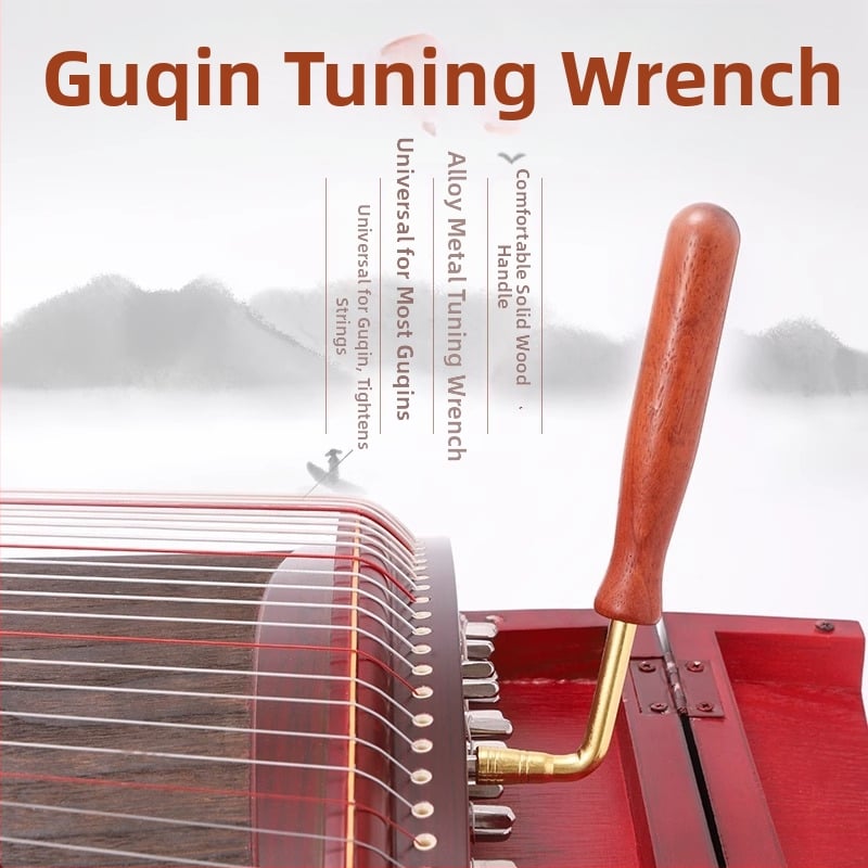 Guzheng reguliavimo raktas – kietas medis ir metalas; modelis: Guzheng tuning wrench; skirtas Guzheng ir etninių styginių instrumentų priedai; pakuotė: dėžutė