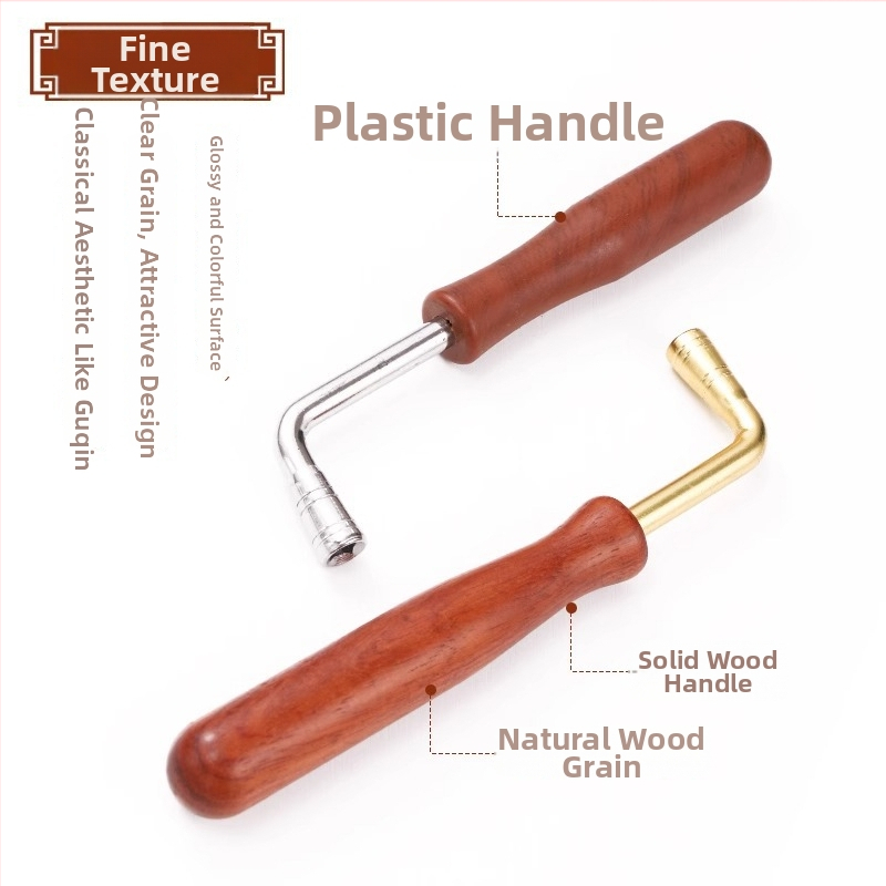 Guzheng reguliavimo raktas – kietas medis ir metalas; modelis: Guzheng tuning wrench; skirtas Guzheng ir etninių styginių instrumentų priedai; pakuotė: dėžutė