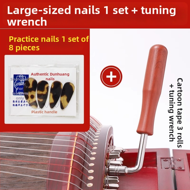 Guzheng reguliavimo raktas – kietas medis ir metalas; modelis: Guzheng tuning wrench; skirtas Guzheng ir etninių styginių instrumentų priedai; pakuotė: dėžutė