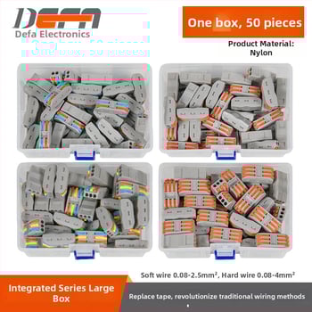 Savienots kastes kolekcijas vadu savienotājs – 3 kodoli, elektroinstalācijām; modelis: Conjoined box collection; minimālais pasūtījums: 20 gab.