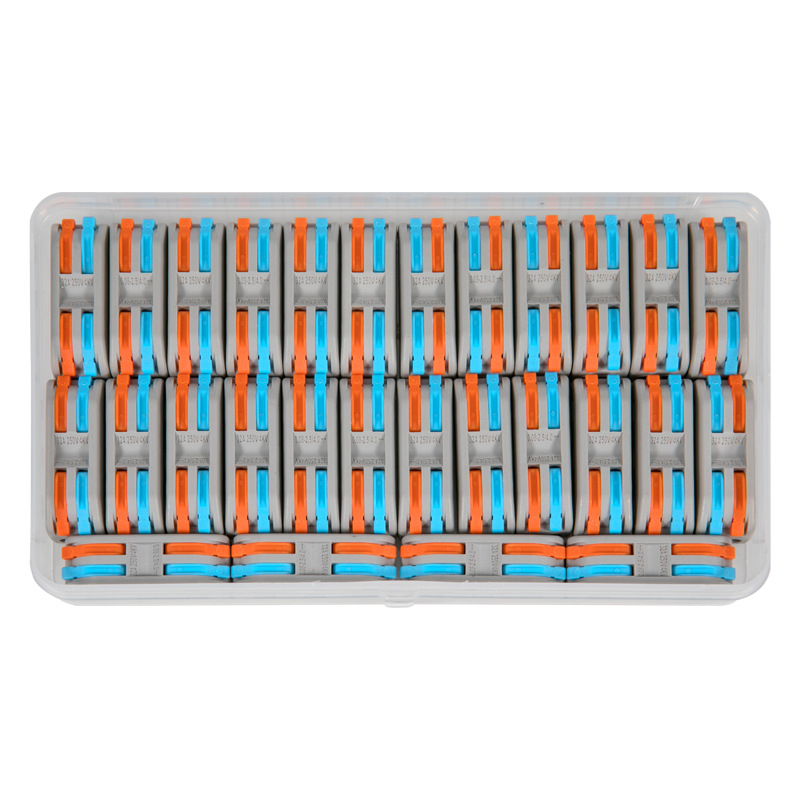 Savienots kastes kolekcijas vadu savienotājs – 3 kodoli, elektroinstalācijām; modelis: Conjoined box collection; minimālais pasūtījums: 20 gab.