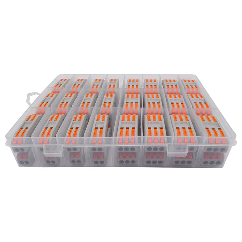 Savienots kastes kolekcijas vadu savienotājs – 3 kodoli, elektroinstalācijām; modelis: Conjoined box collection; minimālais pasūtījums: 20 gab.