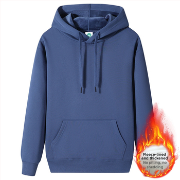 Kapucē džemperis no bieza kokvilnas auduma ar vilnas oderi un fleece, brīvs piegriezums (Galvenais audums: kokvilnas maisījums, Oderes: vilna, Biezums: fleece, Svars: 400g+, Pielāgojums: brīvs)