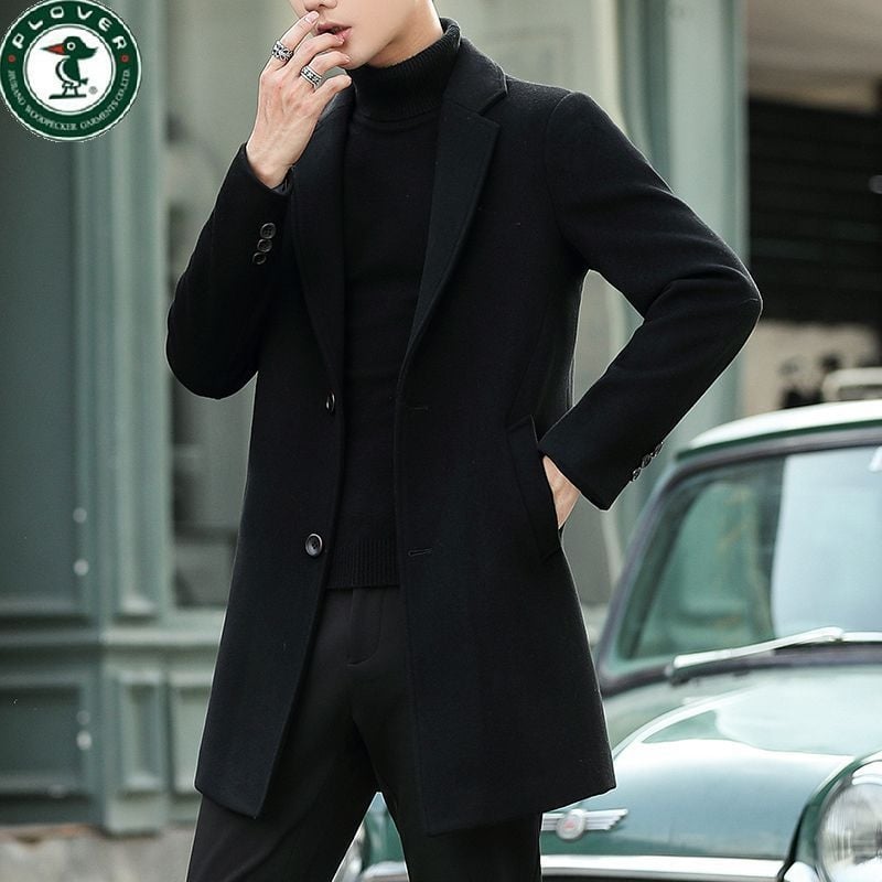 Palton corduroy cu țesătură de in, nasturi la un rând, guler sacou