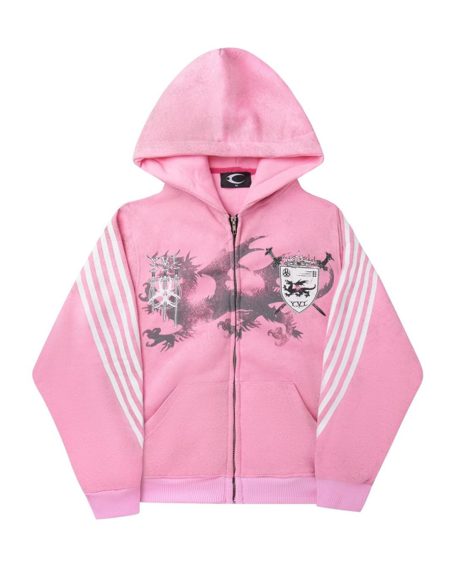 Hoodie s kapuljom i zatvaračem, 3D otisak, ulični hipster stil, širok kroj, poliester