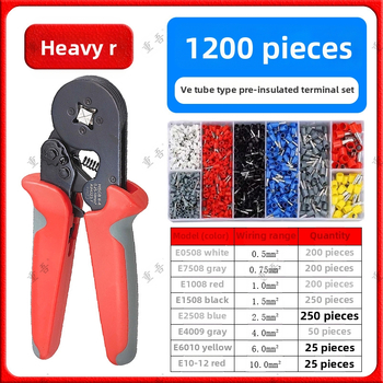 Chongwu vamzdžio tipo iš anksto izoliuotų terminų replės rinkinys, mangano plienas, 325 g, darbo taupymas