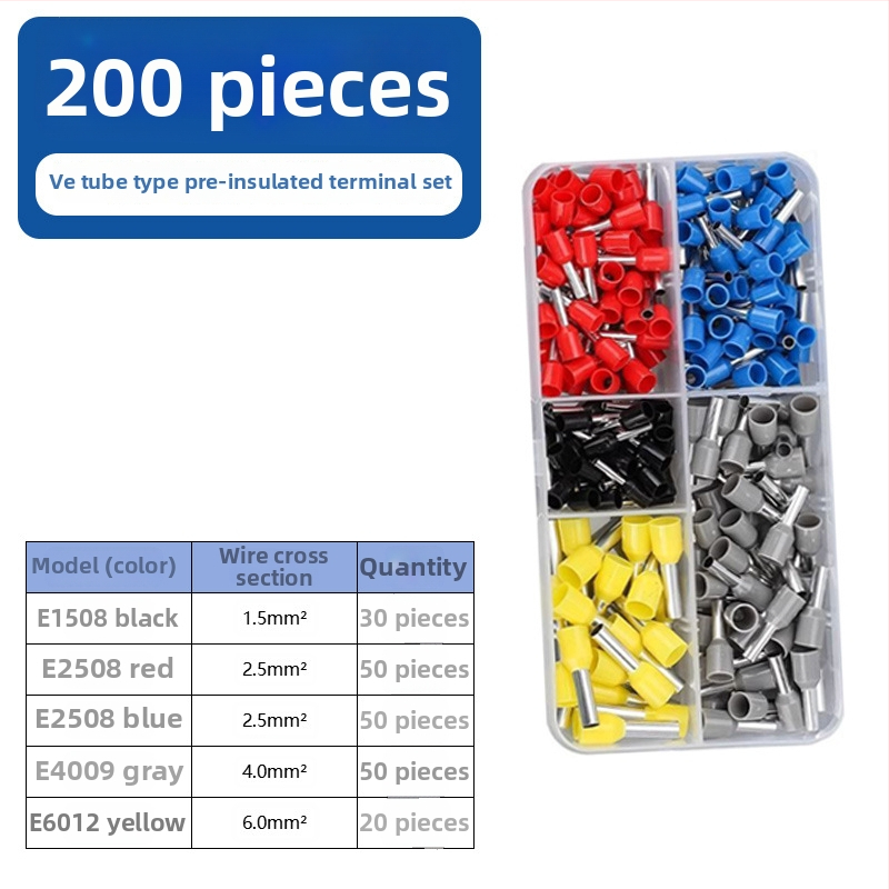 Chongwu vamzdžio tipo iš anksto izoliuotų terminų replės rinkinys, mangano plienas, 325 g, darbo taupymas