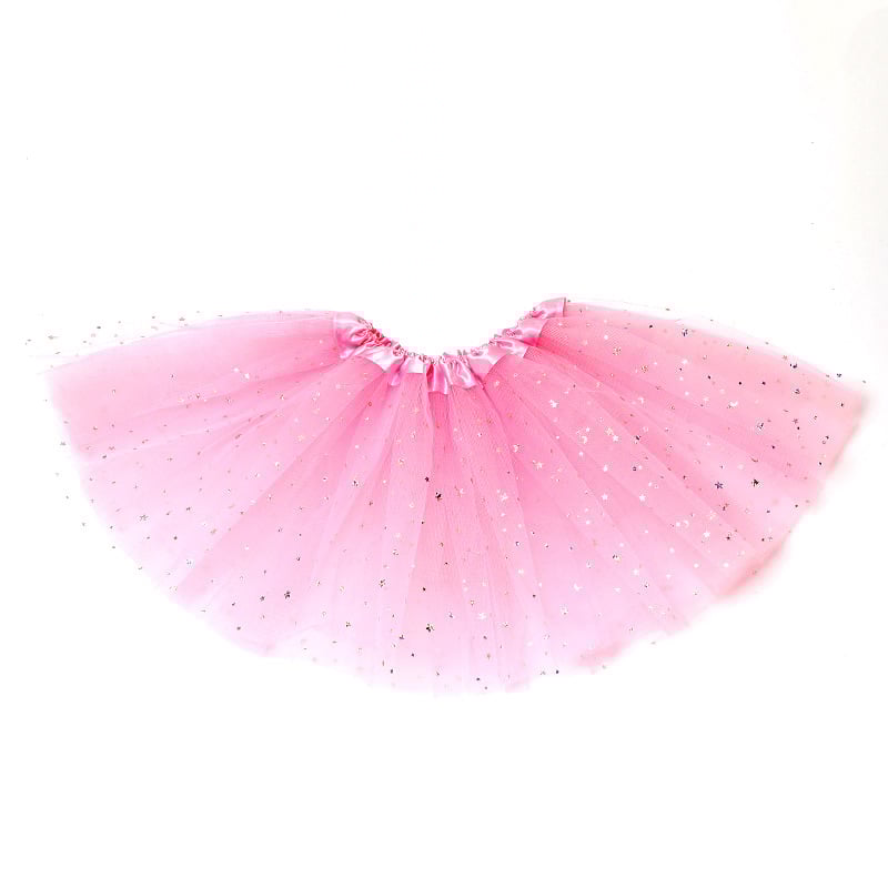 Vaikų tutu sijonas su trim sluoksniais tinklo audinio, klostuotas; Pagrindinė medžiaga: poliesteris; Pagrindinės medžiagos sudėtis: 90-95% poliesterio; Pamušalas: poliesteris; Amžiaus grupė: 3-8 metai