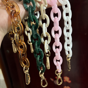 Акрилна презрамка за чанта/рамо - регулируема, геометричен модел, стил смесване и съчетаване