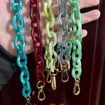 Акрилна презрамка за чанта/рамо - регулируема, геометричен модел, стил смесване и съчетаване