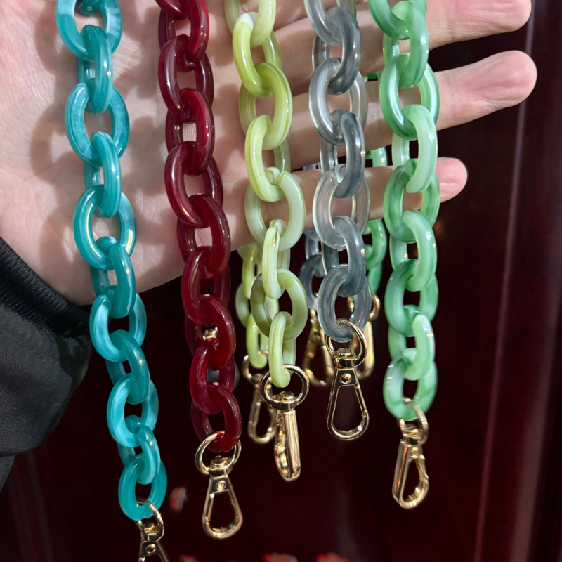 Акрилна презрамка за чанта/рамо - регулируема, геометричен модел, стил смесване и съчетаване