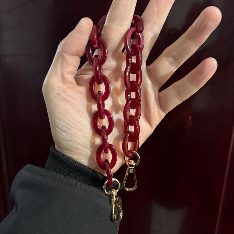 Акрилна презрамка за чанта/рамо - регулируема, геометричен модел, стил смесване и съчетаване