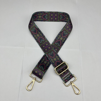 Презрамка за чанта за смяна, флорален принт, полиестер, широк презрамък