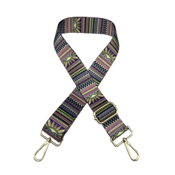 Презрамка за чанта за смяна, флорален принт, полиестер, широк презрамък