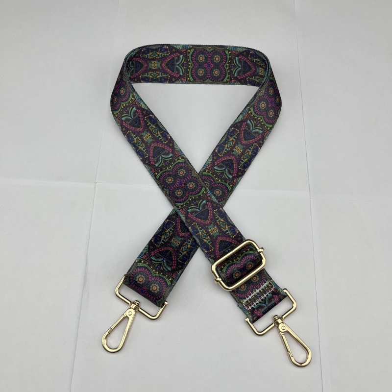 Презрамка за чанта за смяна, флорален принт, полиестер, широк презрамък