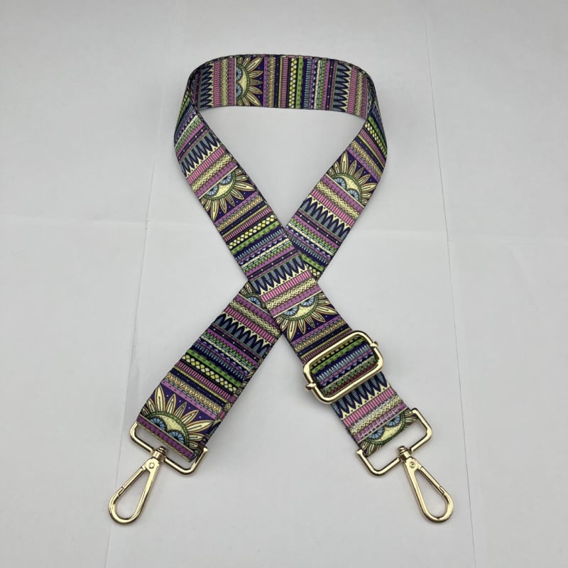 Презрамка за чанта за смяна, флорален принт, полиестер, широк презрамък