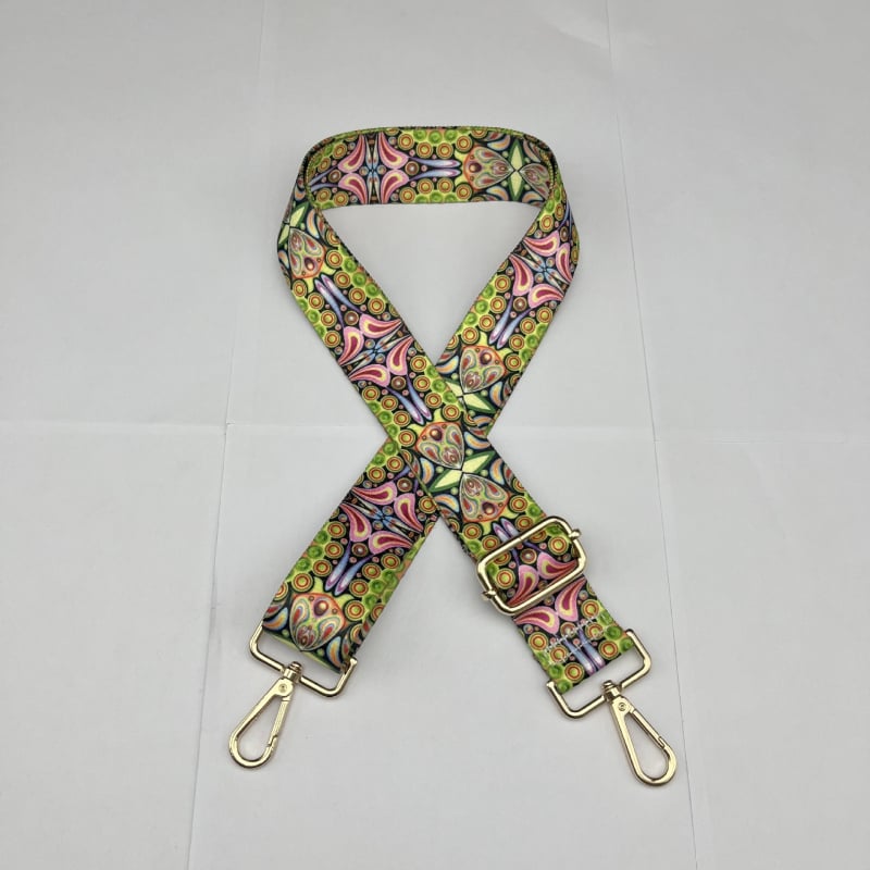 Презрамка за чанта за смяна, флорален принт, полиестер, широк презрамък